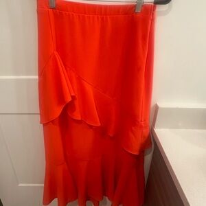 Show Me Your MuMu Red Ruffle Midi Skirt